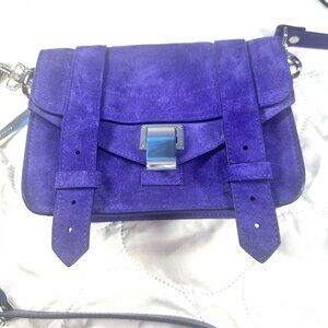 Proenza Schouler PS1 Medium Suede Satchel – Electric Purple Shoulder Bag